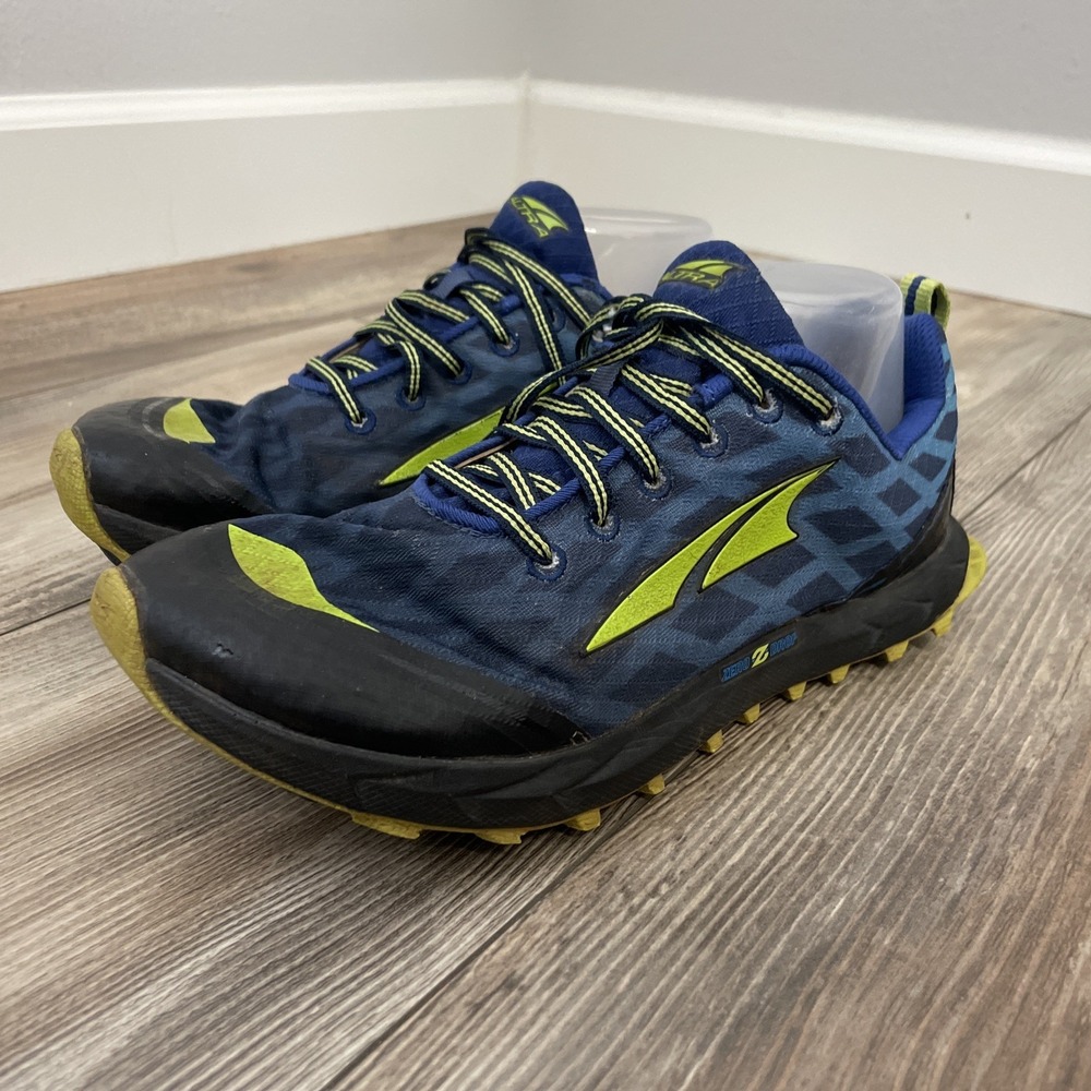 Men's 8 Altra Superior 2.0 Trail Running Shoe Innerflex Navy Lime Green